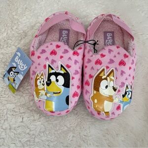 Bluey Pink Sherpa Slippers Toddler Size 11 12